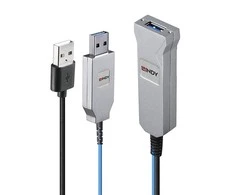 USB Kabelis - LINDY Šviesolaidinis USB 3.0 Laidas, 5Gbps, 30 m, Mėlynas