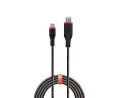 USB Kabelis - LINDY USB Type C į Lightning Laidas, M/M, 480Mbps, 2 m, Juodas