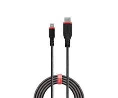USB Kabelis - LINDY USB Type C į Lightning Laidas, M/M, 480Mbps, 2 m, Juodas