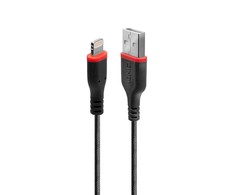 USB Kabelis - LINDY Sustiprintas USB Type A į Lightning Laidas, C89, M/F, 480Mbps, 3 m, Juodas