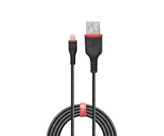 USB Kabelis - LINDY Sustiprintas USB Type A į Lightning Laidas, C89, M/F, 480Mbps, 3 m, Juodas