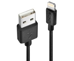 USB Kabelis - LINDY USB Type A į Lightning Laidas, M/M, 480Mbps, 0.5 m, Juodas