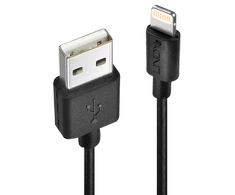 USB Kabelis - LINDY USB Type A į Lightning Laidas, M/M, 480Mbps, 0.5 m, Juodas