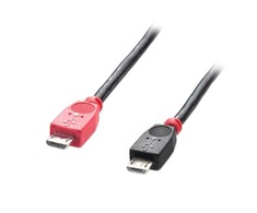 USB Kabelis - LINDY 0.5m Micro-B OTG kabelis USB 2.0 480Mbps