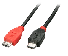 USB Kabelis - LINDY 2m Micro-B OTG Laidas, 480Mbps, PVC Korpus