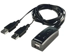 Kompiuterio periferija - Lindy 2 prievadų USB KM jungiklis 480 Mbps