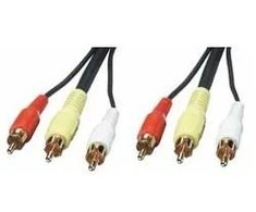 Kabelis Lindy RCA (Cinch) x3 - RCA (Cinch) x3 20m juoda (35546)