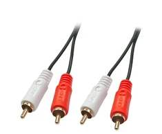 Kabelis Lindy RCA (Cinch) x2 - RCA (Cinch) x2 3m juoda (35662)