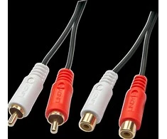 Garso Ilgintuvas - LINDY Premium Garso Ilgintuvas, 2 x Phono Stereo, 2 x RCA, 2 m, Juodas