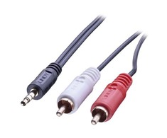 GARSO KABELIS 2XRCA/3.5MM M/M 3M/35682 LINDY
