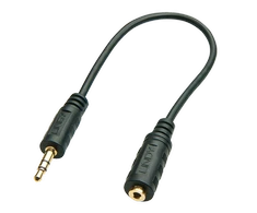 Garso Adapteris - LINDY 3.5 mm M/F 2.5mm Garso Adapteris, Juodas