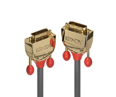 DVI Kabelis - LINDY Gold Line DVI-D Dual Link Kabelis, M/M, 2560x1600, 60Hz, 0.5 m, Juodas