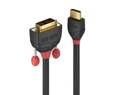 HDMI Laidas - LINDY Juodas Line HDMI į DVI-D Laidą, 1920x1200, 60Hz, 1 m, Juodas