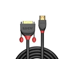 HDMI Laidas - LINDY Juodas Line HDMI į DVI-D Laidą, 1920x1200, 60Hz, 1 m, Juodas