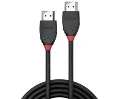 HDMI Laidas - LINDY Juodas Line HDMI Laidas, Didelės Spartos, M/M, 14096x2160@60Hz, 18Gbps, 0.5 m, Juodas