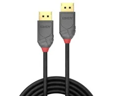 DisplayPort Kabelis - LINDY Anthra Line DisplayPort 1.4 Kabelis, M/M, 0.5 m, Juodas