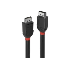 DisplayPort Kabelis - LINDY Juodas Line DisplayPort 1.2 Kabelis, M/M, 1 m, Juodas