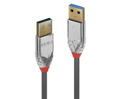 USB kabelis Lindy USB-A - USB-A 5 m Pilkas (36629)