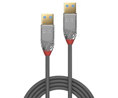 USB kabelis Lindy USB-A - USB-A 5 m Pilkas (36629)