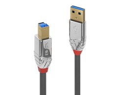 USB Laidas - LINDY Cromo Line USB 3.2 Type A į B Laidas, M/M, 5Gbps, 1 m, Pilkas