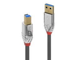 USB Laidas - LINDY Cromo Line USB 3.2 Type A į B Laidas, M/M, 5Gbps, 1 m, Pilkas