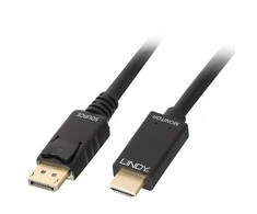 Lindy DisplayPort - HDMI M/M 10.2G 5m juodas 4K UHD 30Hz