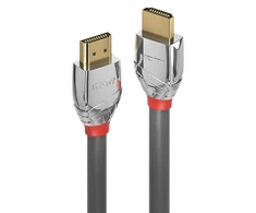 Lindy HDMI 2.0 aukšto standarto M/M 7.5m pilka/chromuota