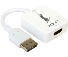„Lindy“ HDMI į „DisplayPort 4K“ baltą