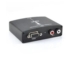 Lindy VGA oraz Audio na HDMI juoda
