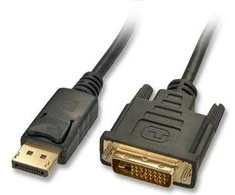 Adapteris - LINDY DisplayPort į DVI Adapterio Kabelis, 3 m, Juodas