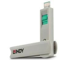 USB Priedas - LINDY USB C Prievado Blokatorių Rinkinys, 4 vnt. + raktas, Žalias