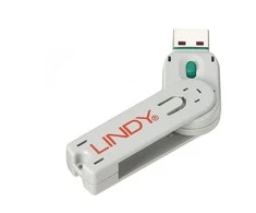 USB Priedas - LINDY USB A Prievado Užrakto Raktas Nr. 40451 40461 ABS 18x75,16x12mm Žalias