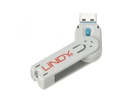 USB Priedas - LINDY USB A Prievado Blokavimo Raktas 18x75,16x12mm ABS Mėlynas