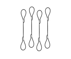Lindy Adapteris - 4 vnt. 150mm Nerūdijančio Plieno Juodas Tvirtinimas