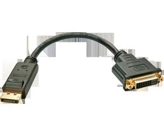 Adapteris - LINDY DisplayPort 1.2 į DVI-D Basic Adapteris, Maksimali Raiška 1920x1080@60Hz / 1920x12000@60Hz, 150 mm, Juodas