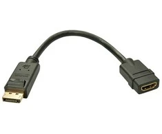 Lindy DisplayPort į HDMI 15 cm juodas
