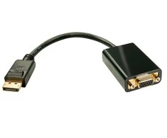 Lindy DisplayPort do VGA 150mm juoda