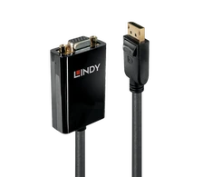 Lindy DisplayPort do VGA 150mm juoda