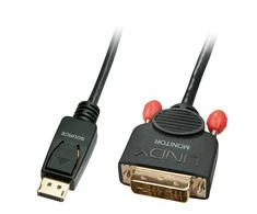 Adapteris - LINDY DisplayPort į DVI Adapterio Kabelis, 0.5 m, Juodas
