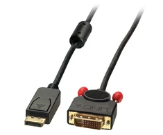 Adapteris - LINDY DisplayPort į DVI Adapterio Kabelis, 0.5 m, Juodas
