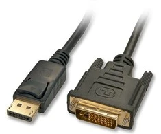 Adapteris - LINDY DisplayPort į DVI Adapterio Kabelis, 1 m, Juodas