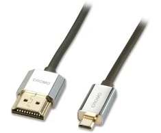 HDMI Laidas - LINDY Cromo Slim HDMI į Micro HDMI Laidas, Didelės Spartos, 2 m, Juodas