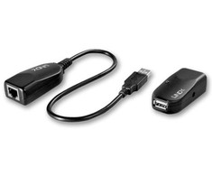 USB Prailginimas - LINDY USB 2.0 Cat.6 Prailginimas, 480Mbps, 50 m, Juodas