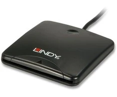 Išmanusis Kortelių Skaitytuvas - LINDY USB 2.0 Išmanusis Kortelių Skaitytuvas, Juodas