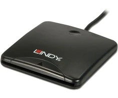Išmanusis Kortelių Skaitytuvas - LINDY USB 2.0 Išmanusis Kortelių Skaitytuvas, Juodas