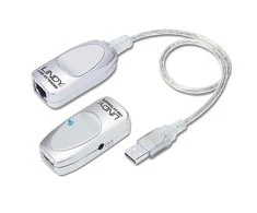 USB Prailginimo Laidas - LINDY USB 1.1 Cat.6 Prailginimo Laidas, 50 m, Skaidrus
