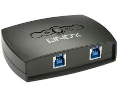 USB Jungiklis - LINDY 2 Prievadų USB 3.0 Įrenginių Dalijimosi Jungiklis 5 Gbps, Juodas