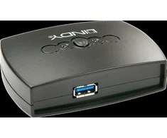 USB Jungiklis - LINDY 2 Prievadų USB 3.0 Įrenginių Dalijimosi Jungiklis 5 Gbps, Juodas