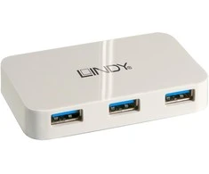 USB Hub - LINDY 4 Prievadų USB 3.0 Hub 5 Gbps su 0.5 m Kabeliu