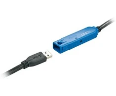 USB Prailginimo Laidas - LINDY USB 3.0 Prailginimo Laidas Pro Extend Type M/F, 10 m, Juodas